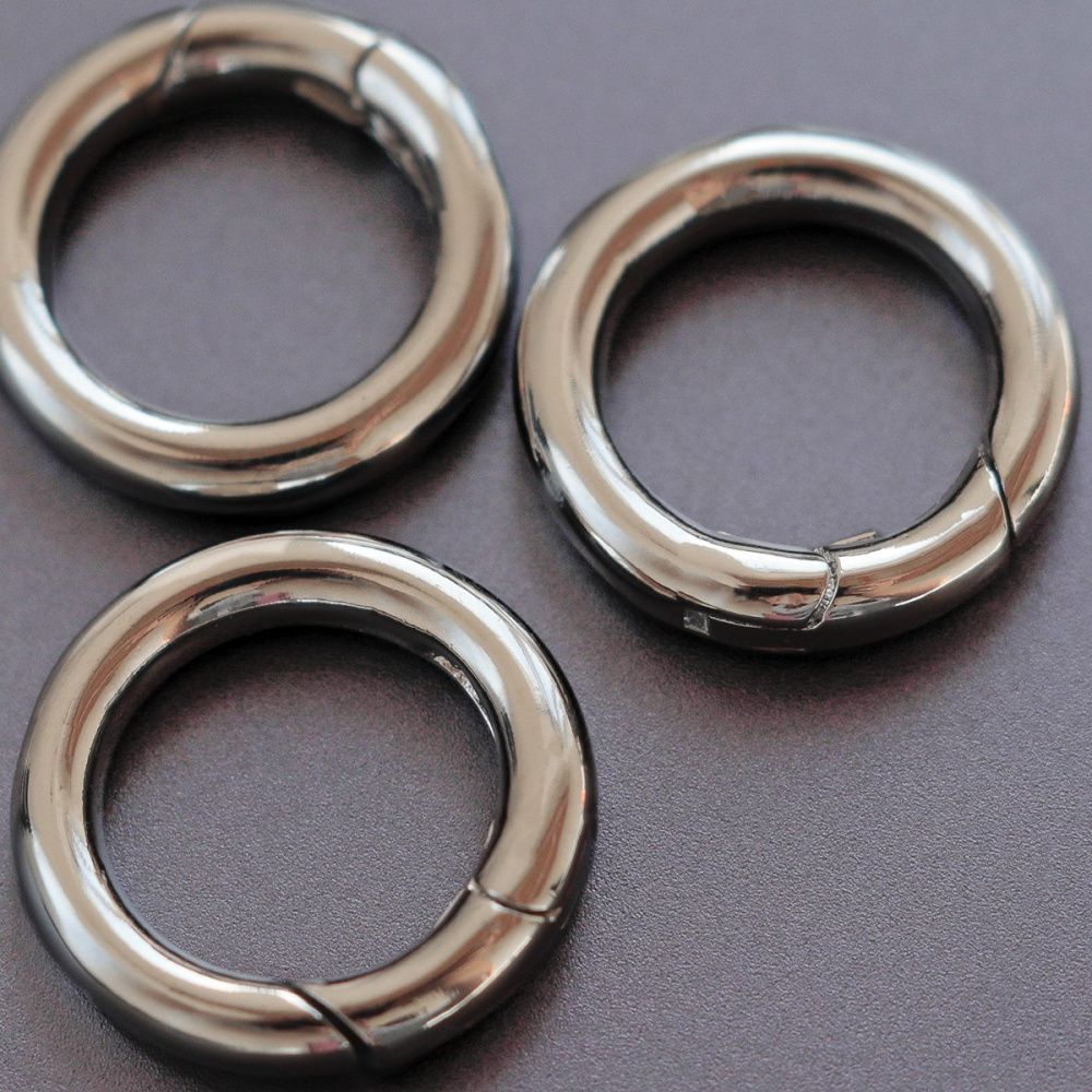 Замочки замочек-кольцо, цвет платина, 15x14.5x3 мм