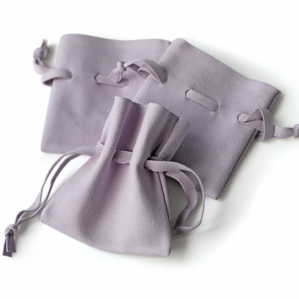 мешочек для украшений, микрофибра, цвет сиреневый, 8x7 см