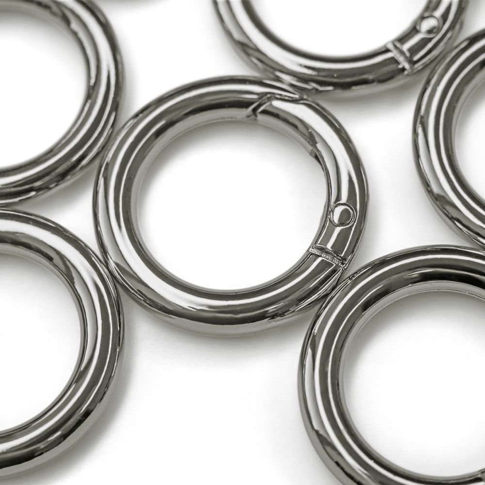 Замочки замок-кольцо для брелоков, цвет платина, 29.6x4.8 мм
