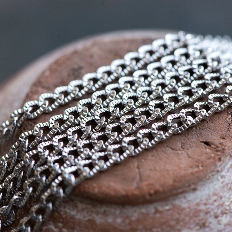 цепочка "мета", цвет платина, звено 6x4x1 мм