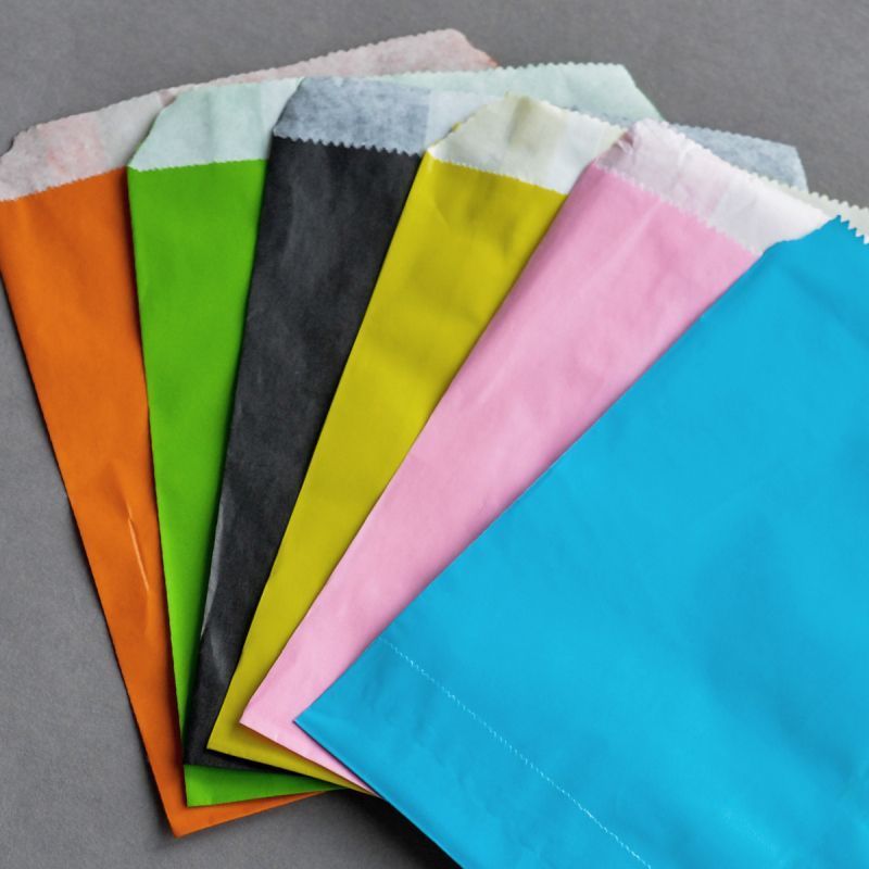 пакет крафт, бумага, цветовой микс, 18x13 см