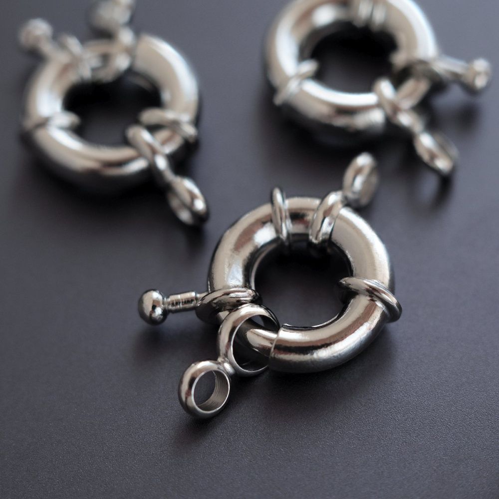 Замочки замочек-кольцо, цвет платина, 12.5-13x6 мм