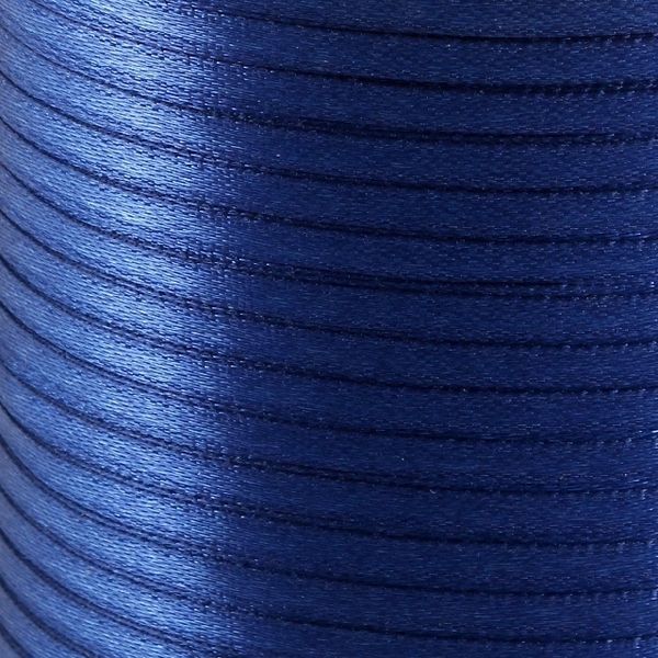 лента, атлас, цвет синий прусский, ширина 3 мм ленты