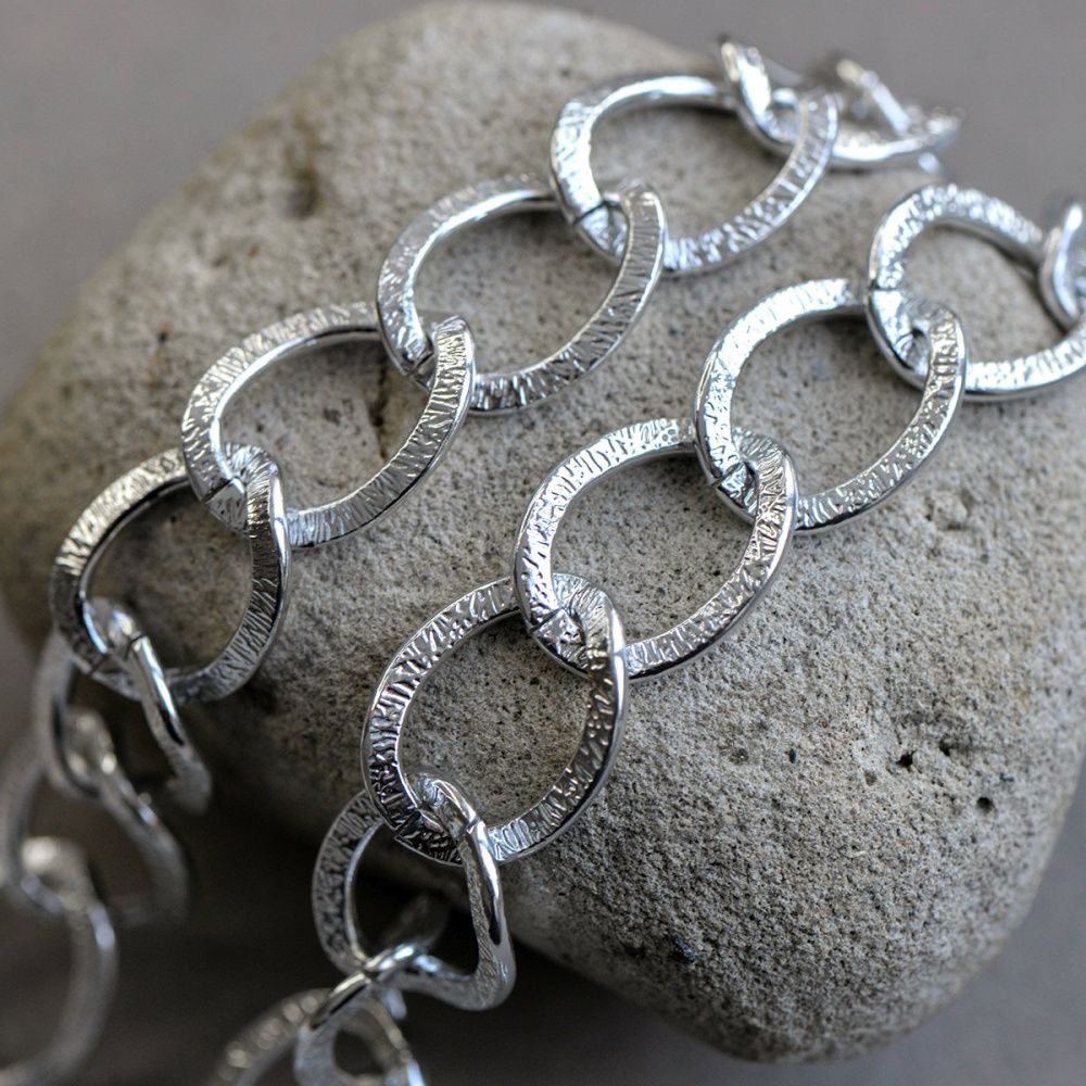 цепочка "бриз", алюминий, цвет серебро, 15x20 мм