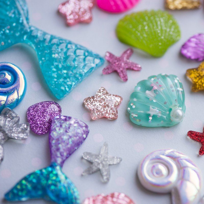 кабошон из смолы "гламур", цветовой и размерный микс