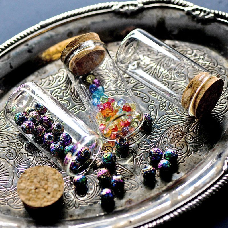 колба с крышкой, прозрачная, 60x30 мм