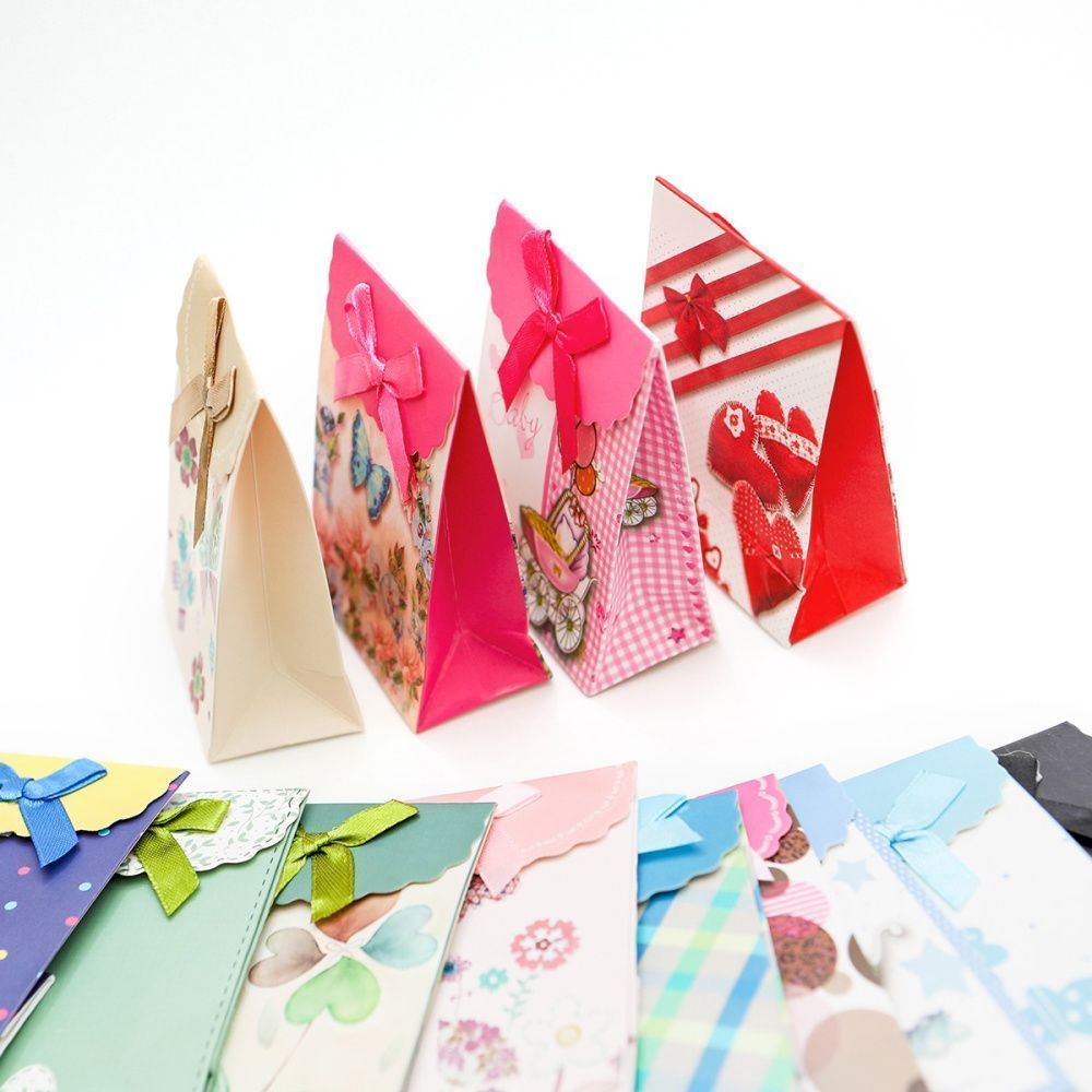 пакет подарочный "мисси", картон, цветовой микс, 105х75 мм