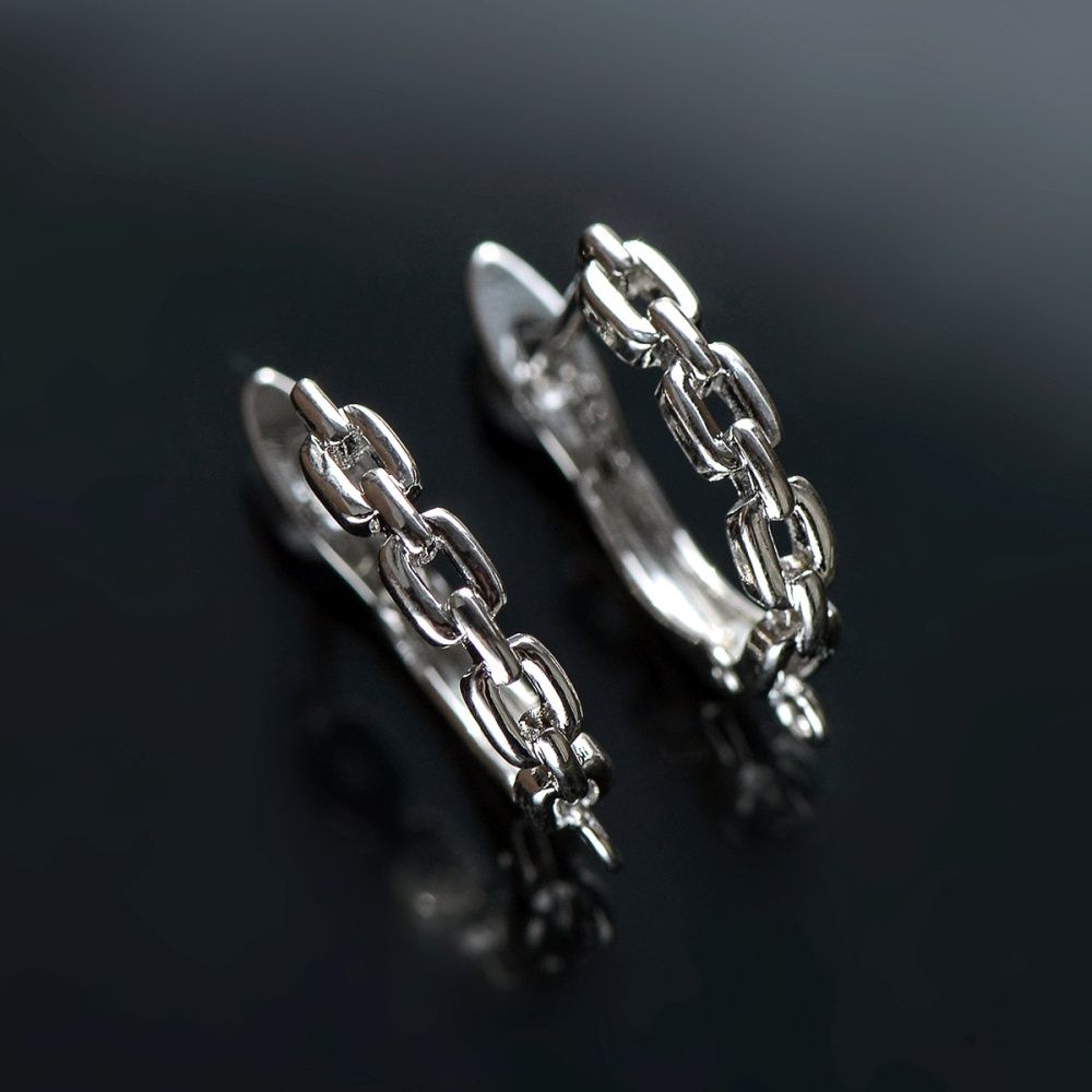 швензы "цепь", покрытие платиной, 20.5x13x3 мм 