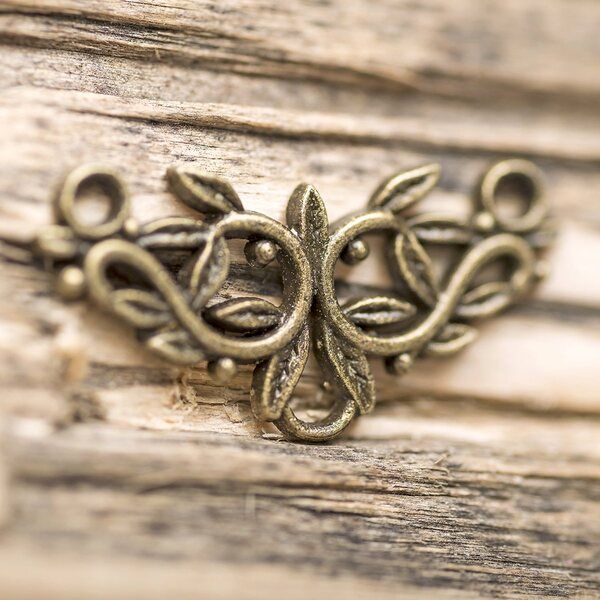 коннектор "лавр", цвет античная бронза, 29х14х2 мм