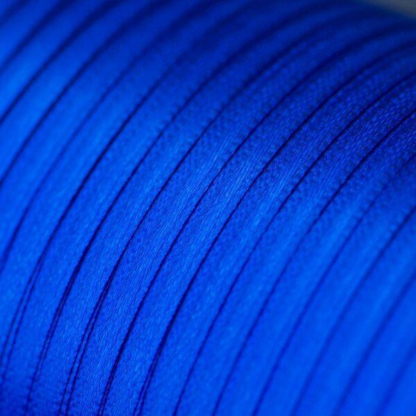 лента, атлас, цвет синий яркий, ширина 3 мм ленты