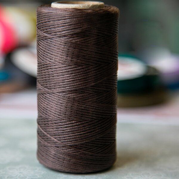 шнур вощеный, цвет коричневый, 1х0.3 мм