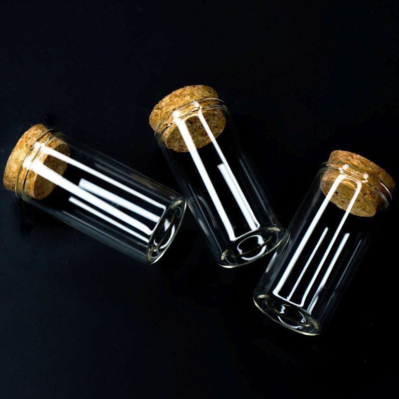 колба с крышкой, прозрачная, 60x30 мм