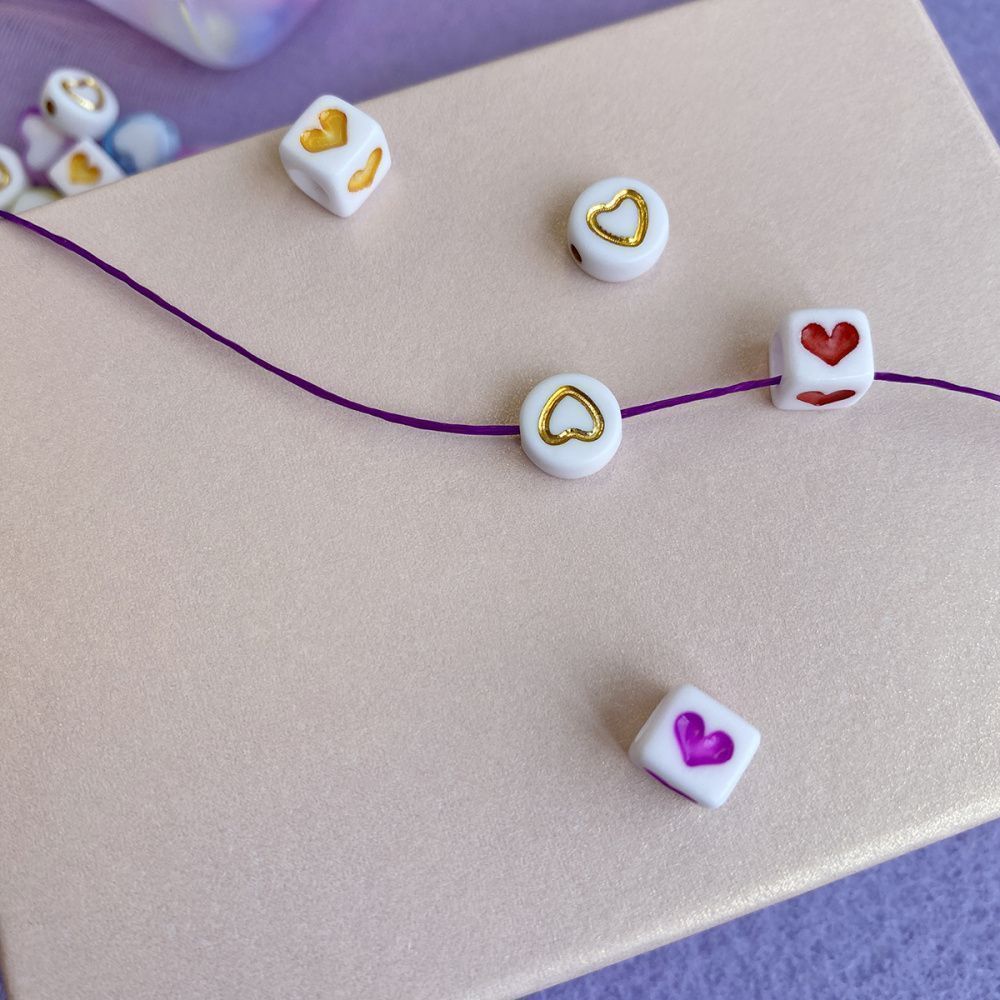 набор бусин в органайзере "виолетта"