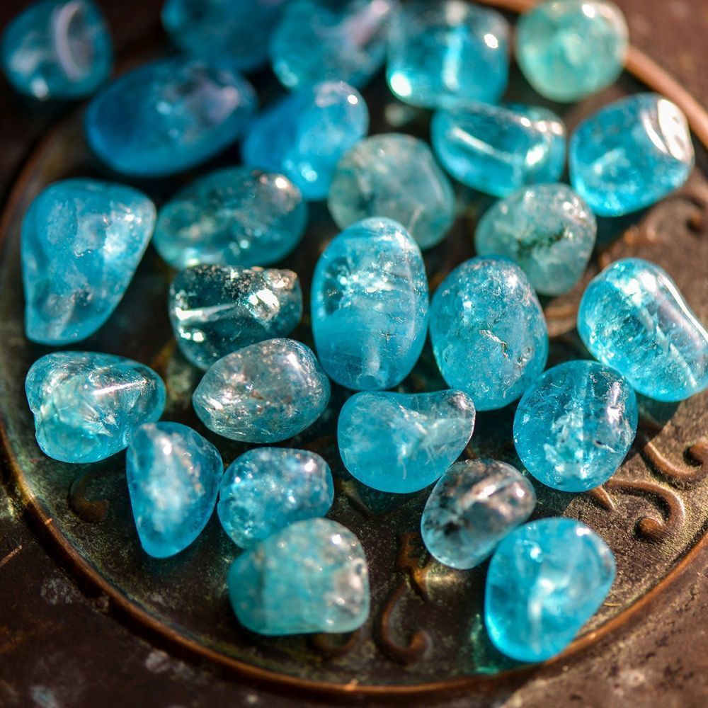 бусина кварц, овал, цвет голубой, 10-20x10-17x6-10 мм