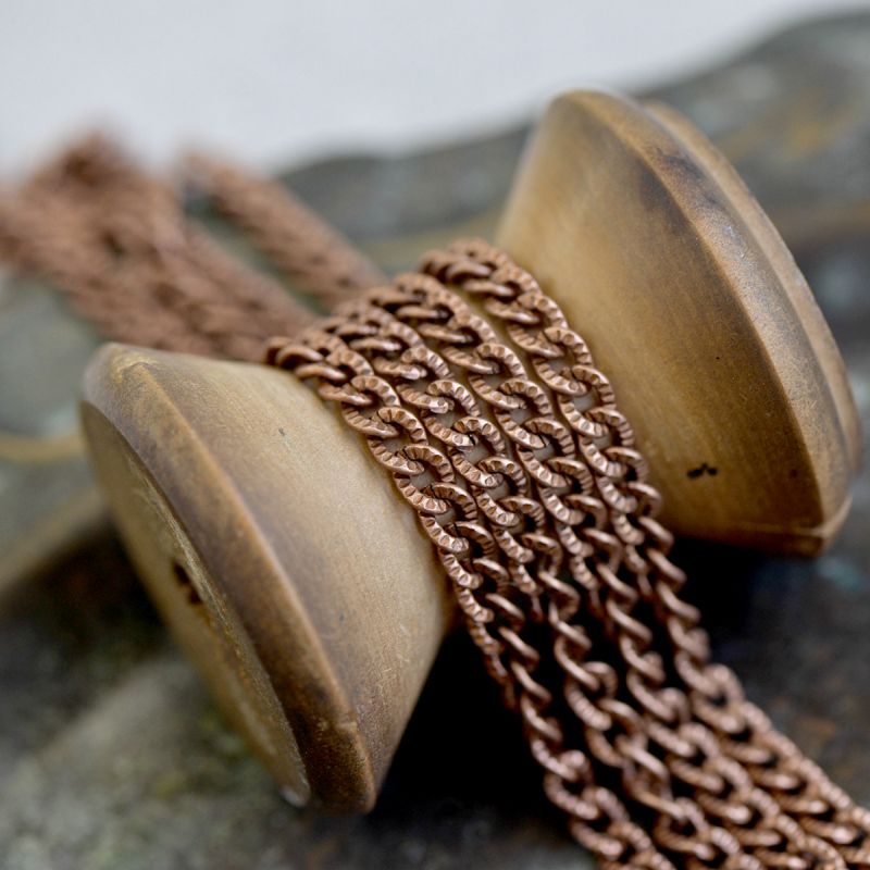 цепочка "мета", цвет красная медь, звено 6x4x1 мм