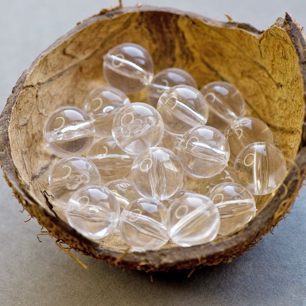 бусина, акрил 16, цвет прозрачный, 16.5x15.5 мм