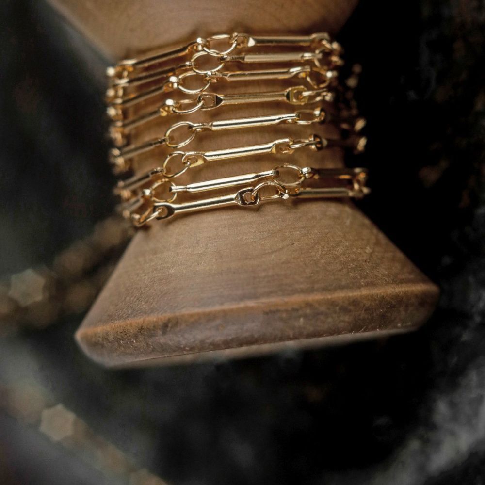 цепочка "линк", позолота, звено 13x2x1.2 мм