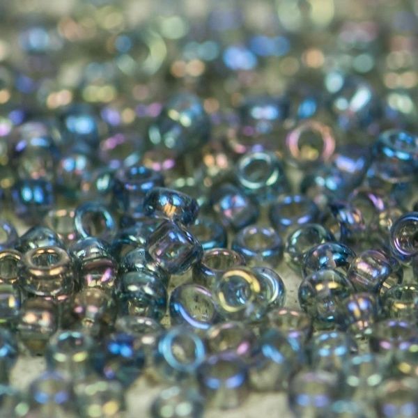бисер "радуга", цвет прозрачный бензиновый, 12/0 (уп 7 г)