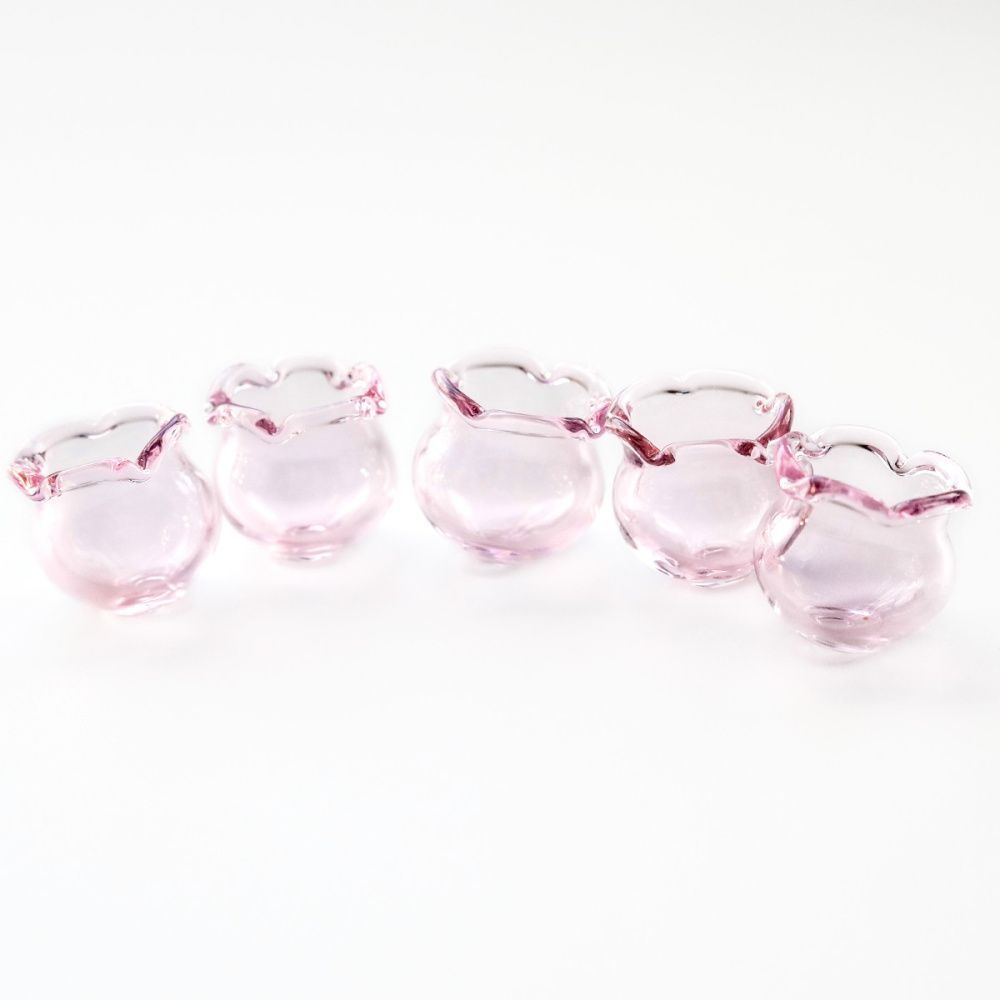 бусина, лэмпворк "колокольчик", розовый, 16х15 мм