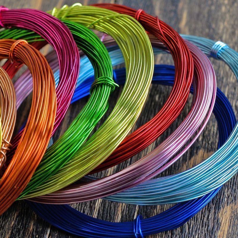 проволока алюминиевая, цветовой микс, 0,8 мм