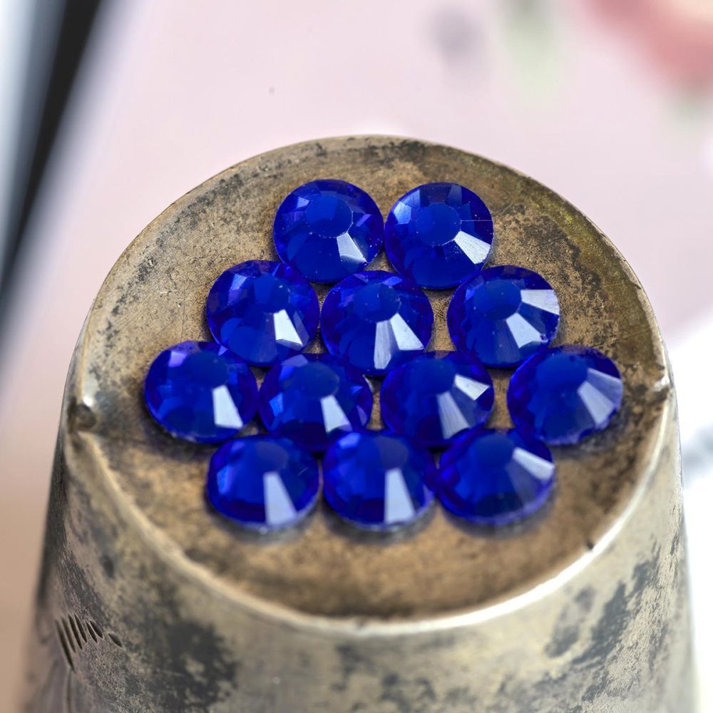 стразы термоклеевые горячей фиксации dmc, синий электрик, ss20