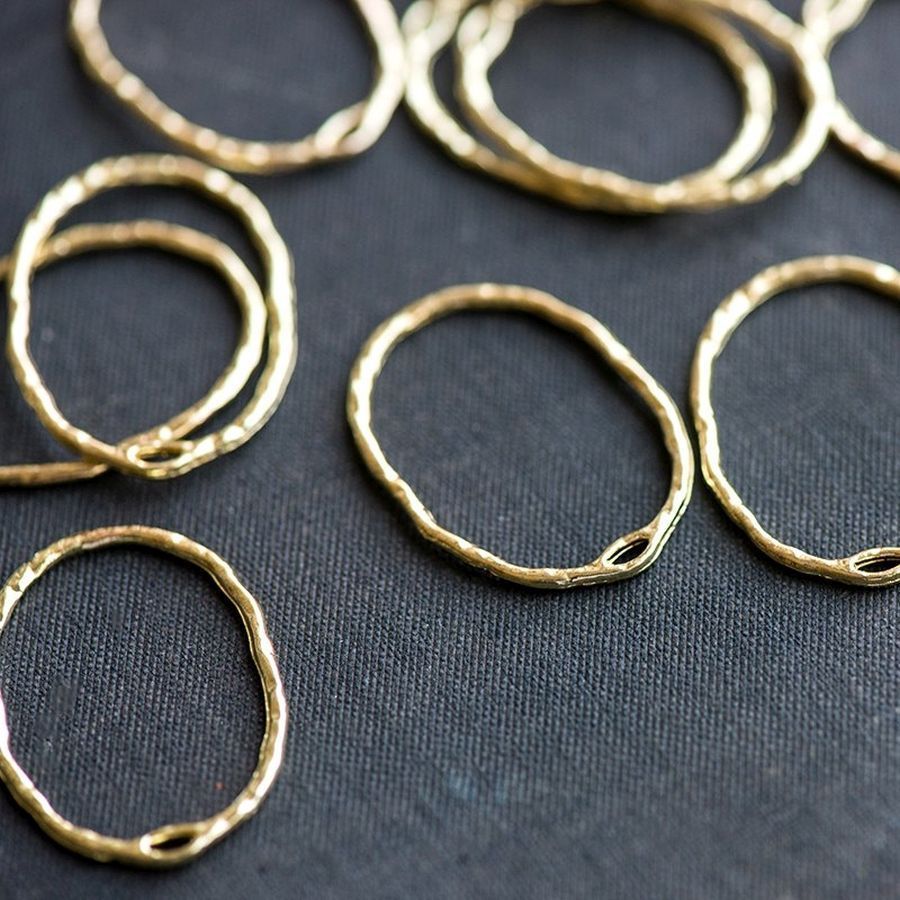 коннектор "безель", цвет светлое золото, 30x21.5x1.5 мм