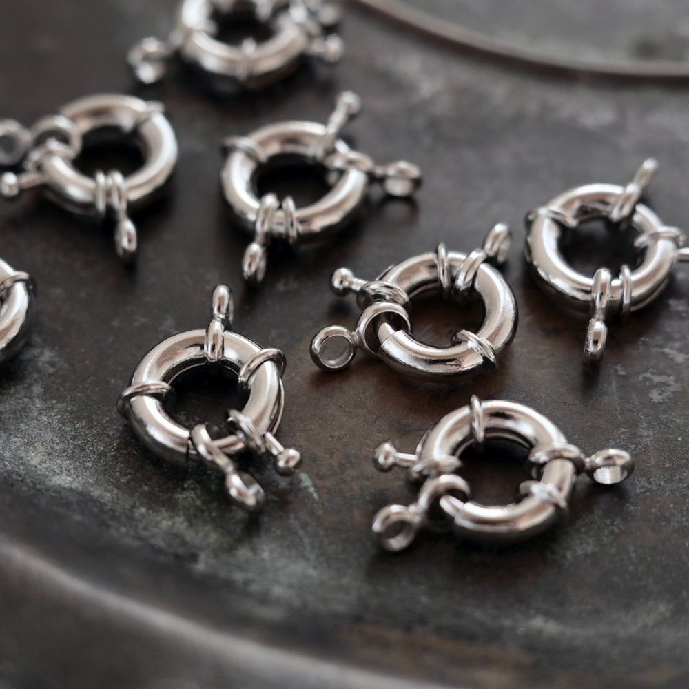 Замочки замочек-кольцо, цвет платина, 12.5-13x6 мм