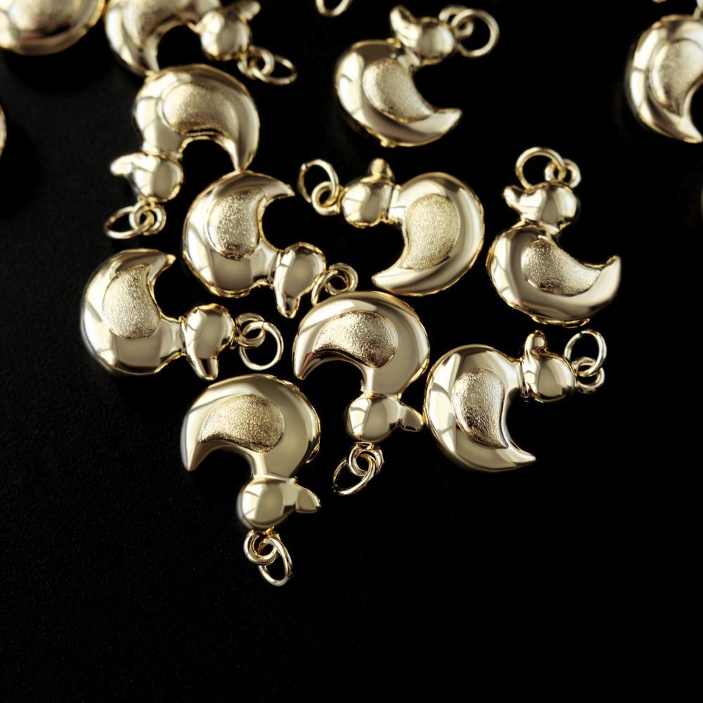 подвеска металл "резиновая уточка", позолота, 18x14x7 мм