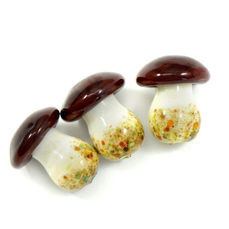 бусина, мурано "гриб боровичок", фигурная, стекло,14х14 мм