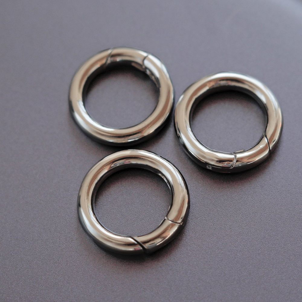 Замочки замочек-кольцо, цвет платина, 15x14.5x3 мм