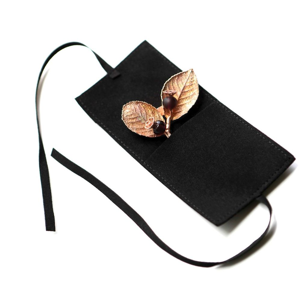 конверт для украшений, микрофибра, цвет черный, 60х60 мм