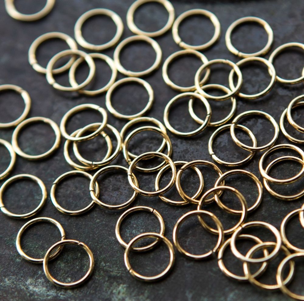 колечко соединительное 8, 304 stainless steel, позолота, 8 мм