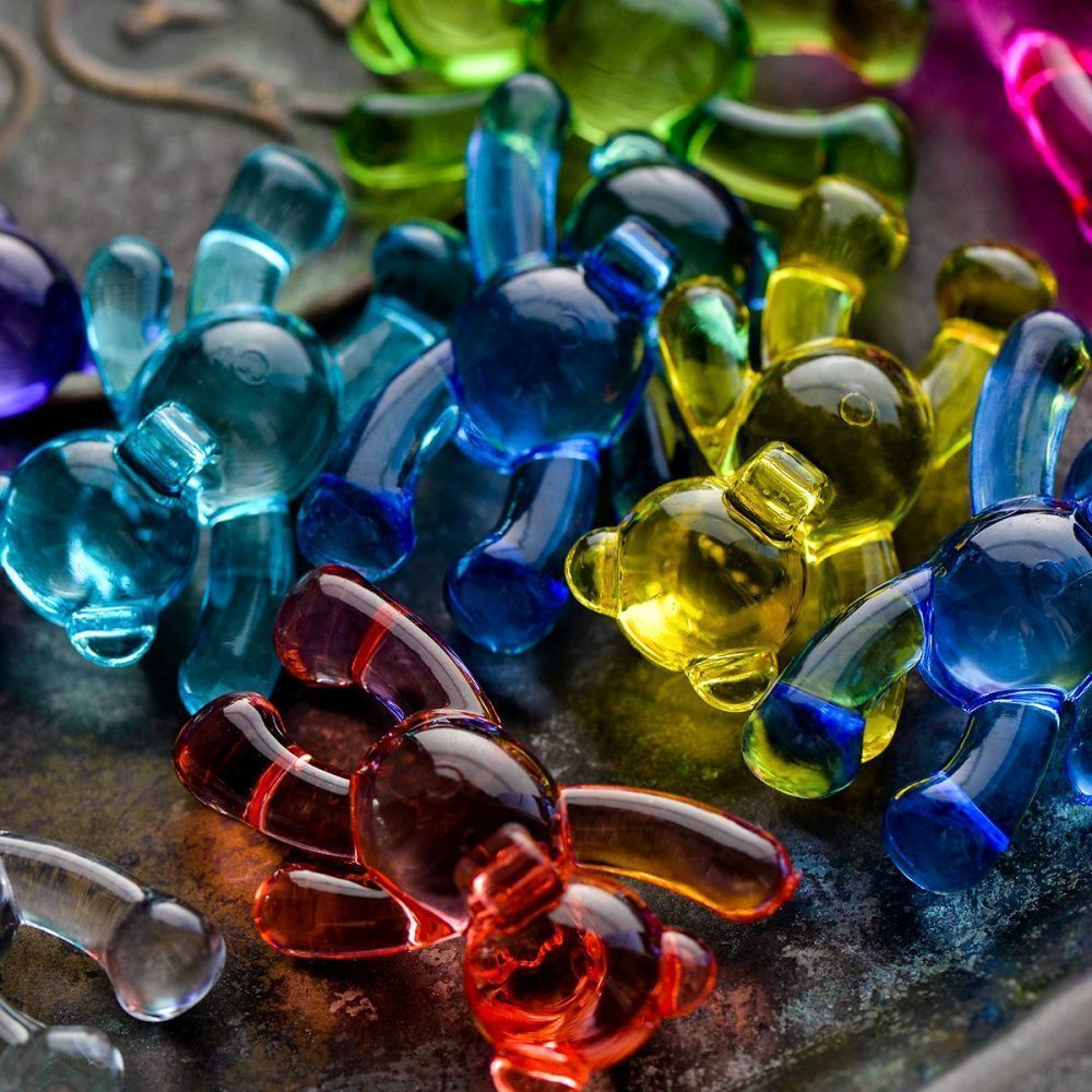 подвеска акриловая "мишутка прозрачный", цветовой микс, 37x28x13 мм