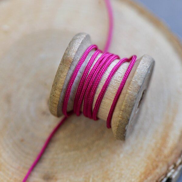 шнур, полиэстер, цвет фуксия, 1 мм  