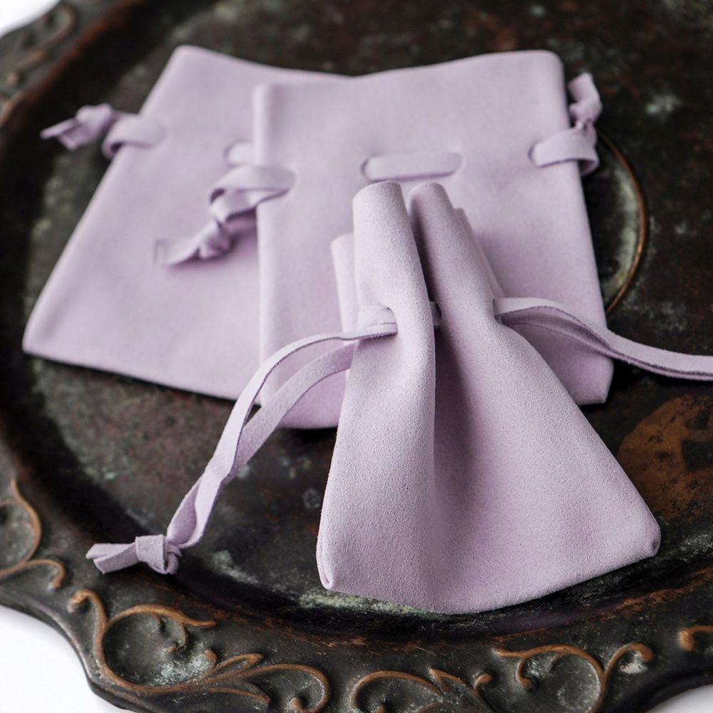 мешочек для украшений, микрофибра, цвет сиреневый, 10x8 см