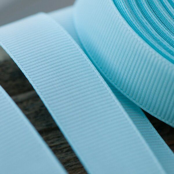лента репсовая, цвет светлый голубой, ширина 20 мм ленты