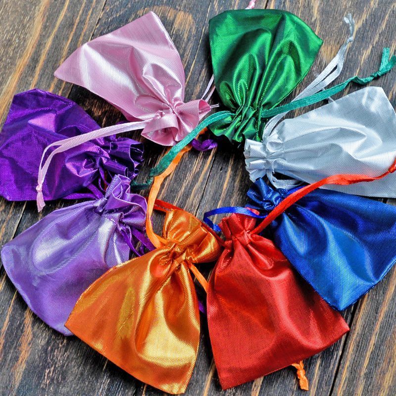 мешочек парчовый, цветовой микс, 90х65 мм