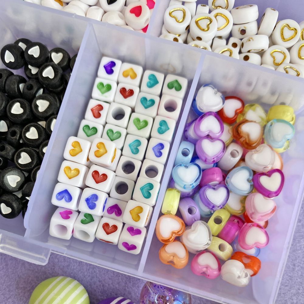 набор бусин в органайзере "виолетта"