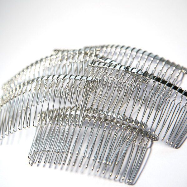 гребешок для волос, цвет платина, 77x37 мм