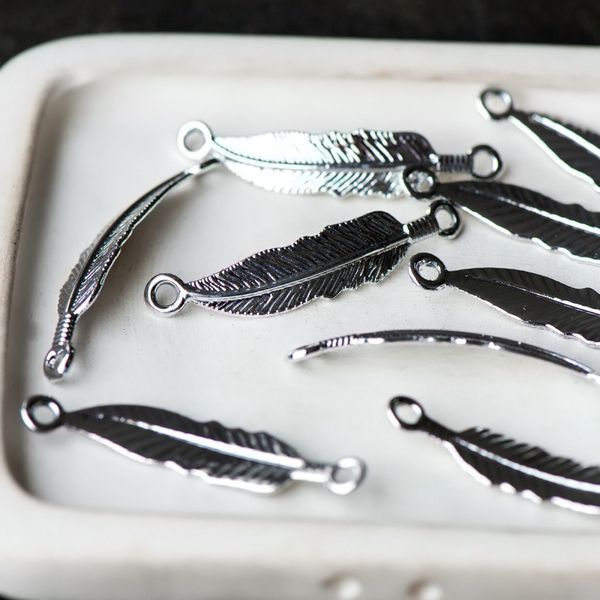 коннектор "перо", цвет платина, 44x9.5x2 мм