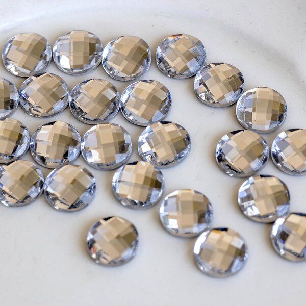 стразы термоклеевые горячей фиксации chess round, cristal, 6х6 мм