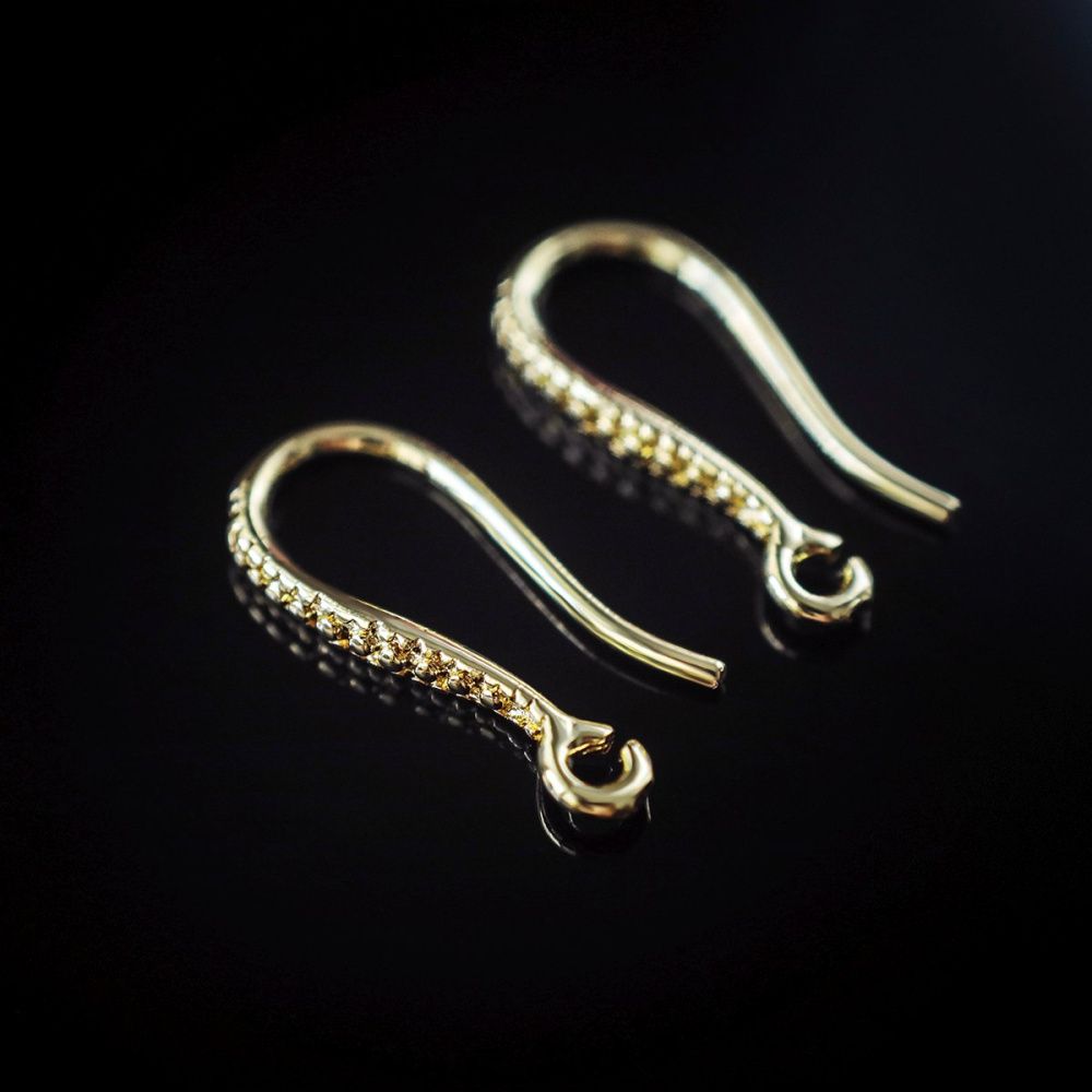 швензы "росинка", позолота, 16.5x2x7.5 мм 