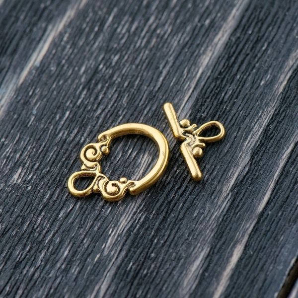 Замочки тоггл "венеция", цвет античное золото, 20x14 мм