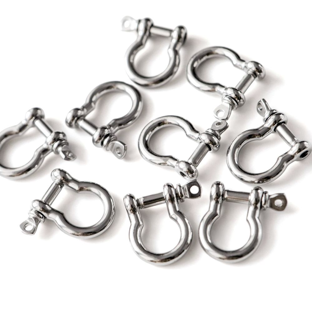 замочек-карабин "скоба", 304 stainless steel, цвет стальной, 25x23x7.5 мм