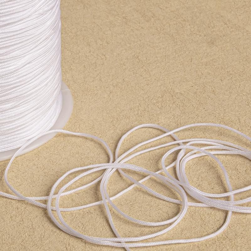 шнур, полиэстер, цвет белый, 1 мм  