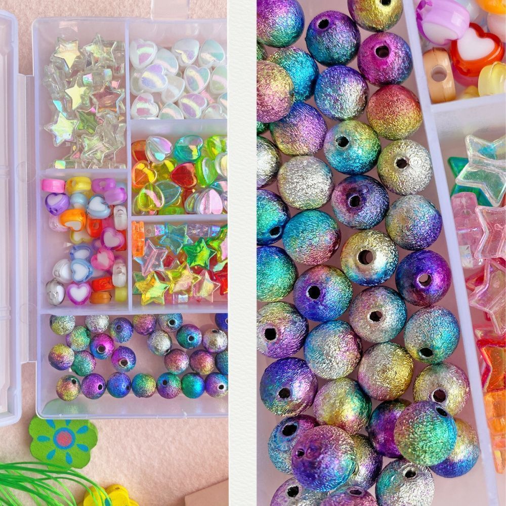 набор бусин в органайзере "роузи"