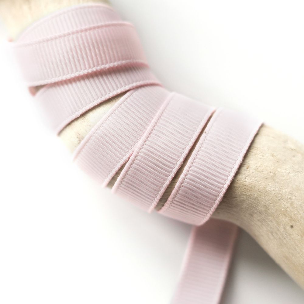 лента репсовая, цвет светло-розовый, ширина 9.5 мм ленты