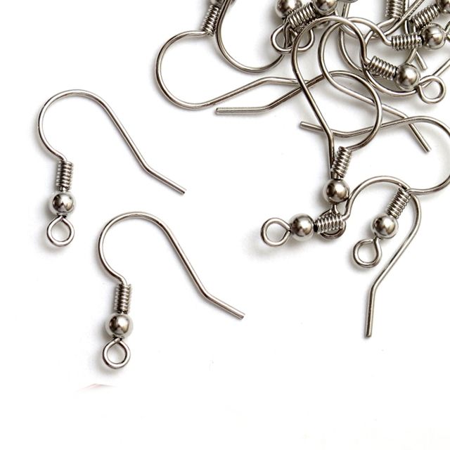 швензы "шарик", цвет платина, 20х19 мм