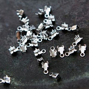 Концевик для цепочки, цвет серебро, 7x3.5 мм (уп 30 +/-3 шт)