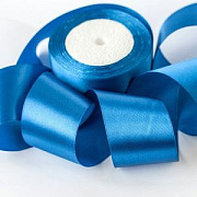 Лента, атлас, цвет синий яркий, ширина 50 мм